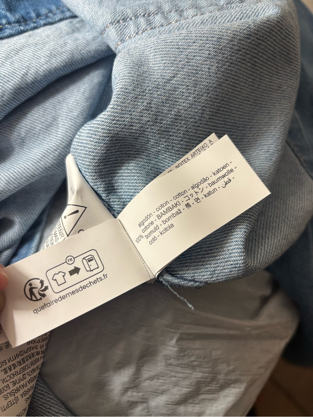 Zara Light Blue Cropped Denim Jacket - Picture 5 of 5